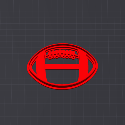 Football Shaped Cookie Cutter Clay Cutter Imprint